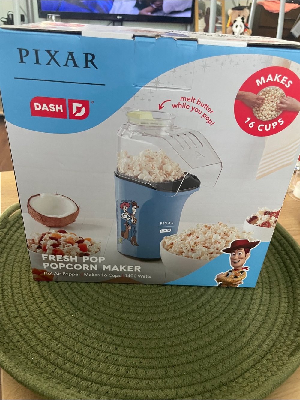 Dash Fresh Pop Popcorn Maker Popcorn Maker Blue NWT